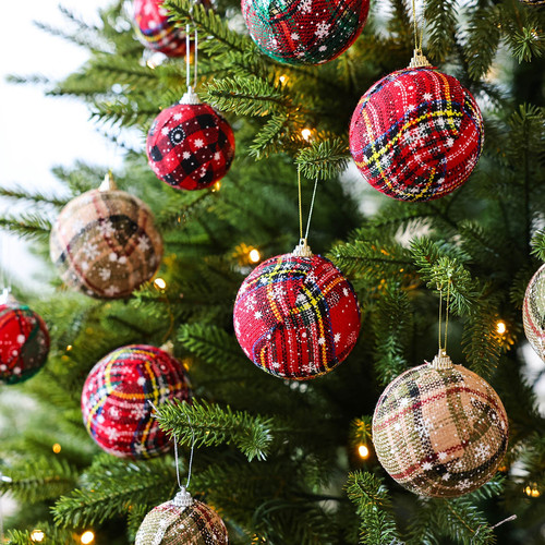 Palline natale tessuto - natale,
