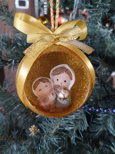 Palla natale oro glitter - palla,