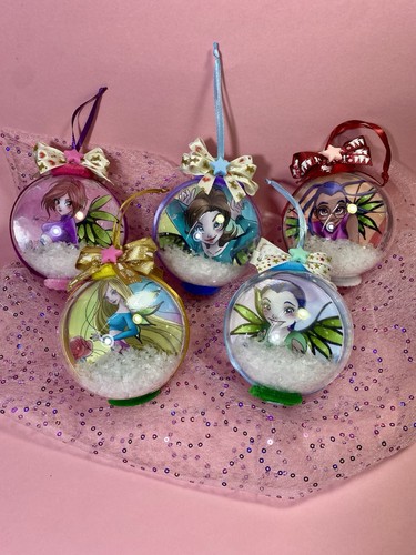 Palline natale t c h - di, w.i.t.c.h