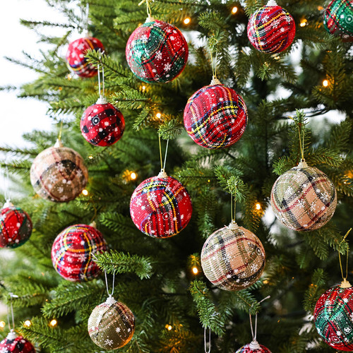 Palline natale tessuto - palline, in