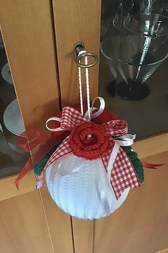 Pallina natale fatta mano - natale, a